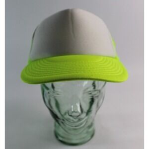 Vintage 1980's Snapback Trucker Baseball Cap Padded Front and Peak Mesh Back Hat